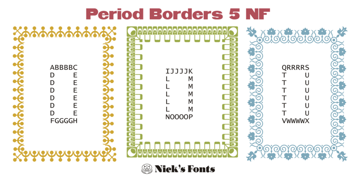 Period Borders NF Font Poster 5