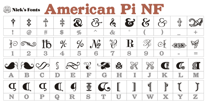American Pi NF Font Poster 1