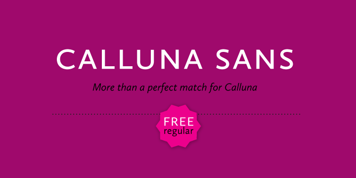 Calluna Sans Font Poster 1