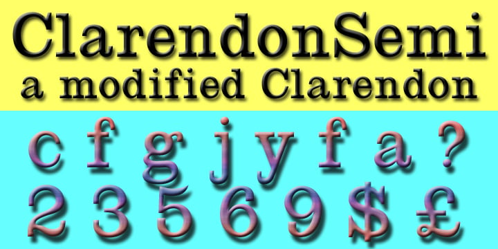 Clarendon Semi Font Poster 1