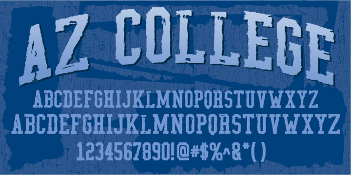 AZ College Font Poster 1