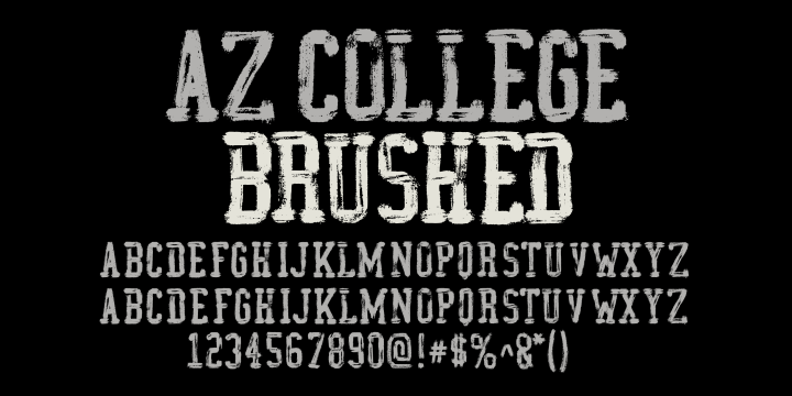 AZ College Brushed Font Poster 1