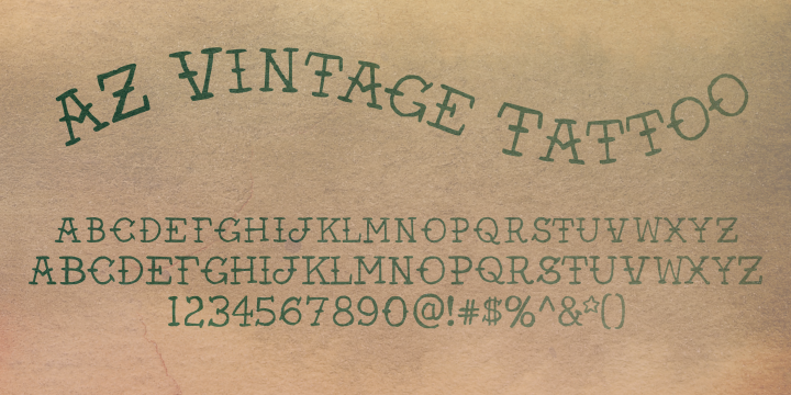 Image of AZ Vintage Tattoo Font