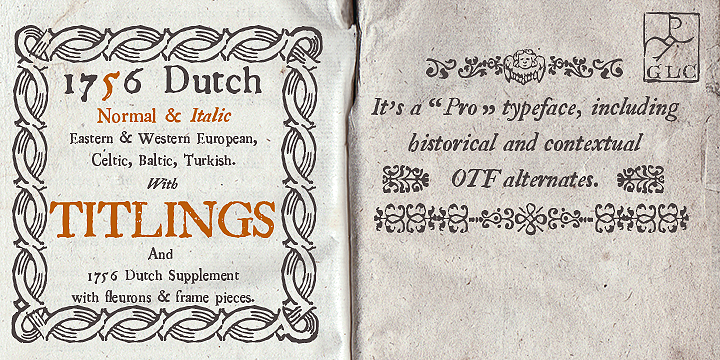 1756 Dutch Font Poster 1