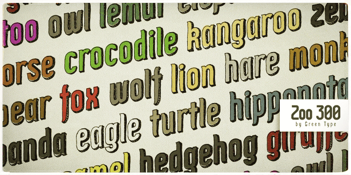 Zoo 300 Font Poster 1