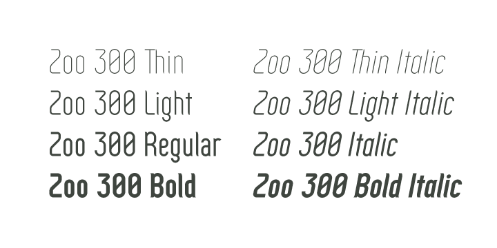Zoo 300 Font Poster 2