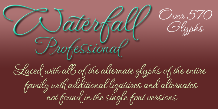 Waterfall Font Poster 9