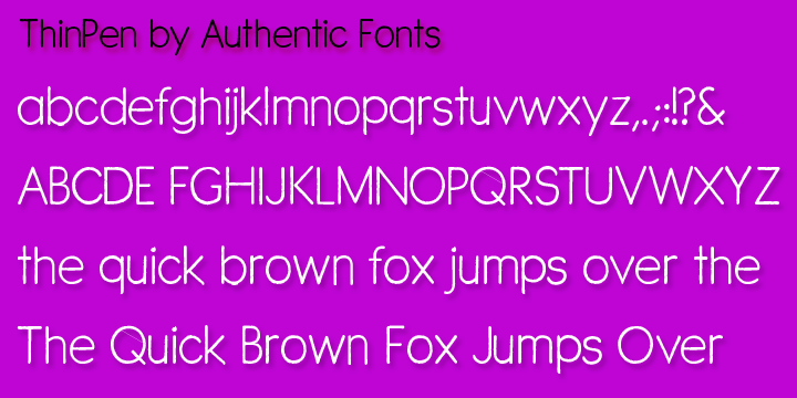 Image of ThinPen Font