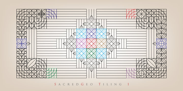 Sacred Geo Tiling Font Poster 1