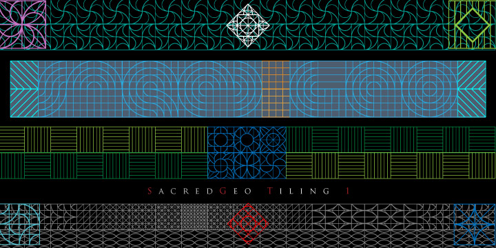 Sacred Geo Tiling Font Poster 2