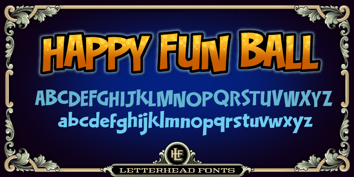 LHF Happy Fun Ball Font Poster 1
