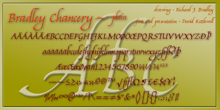 Bradley Chancery Font Poster 1