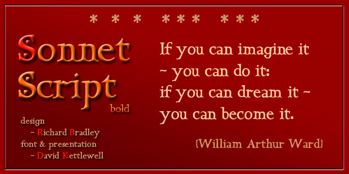 Sonnet Script Font Poster 12