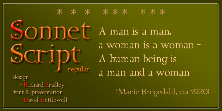 Sonnet Script Font Poster 6