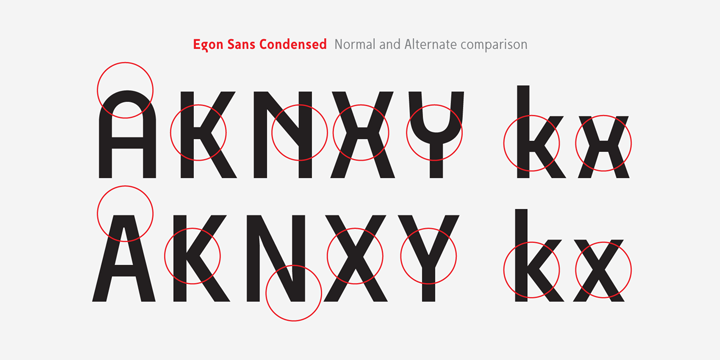 Egon Sans Condensed Font Poster 3