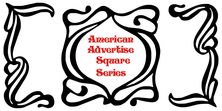 American Advertise Square Series Font Poster 3