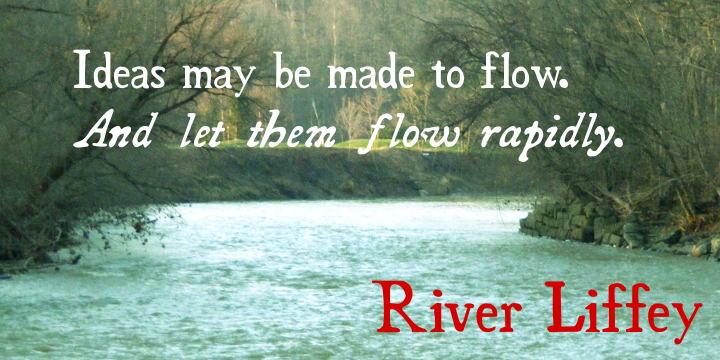 River Liffey Font Poster 1
