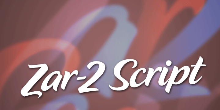 Zar2 Script Font Poster 1