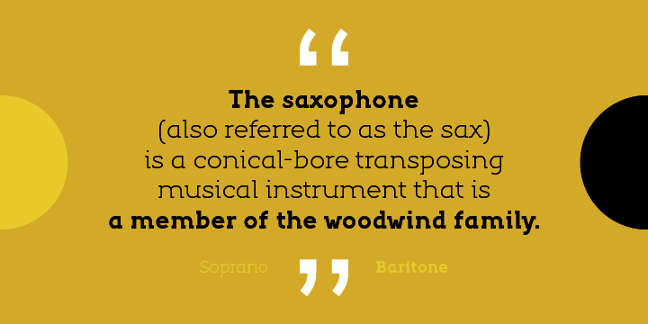 Saxophone Font Poster 2