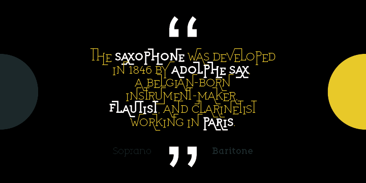 Saxophone Font Poster 3