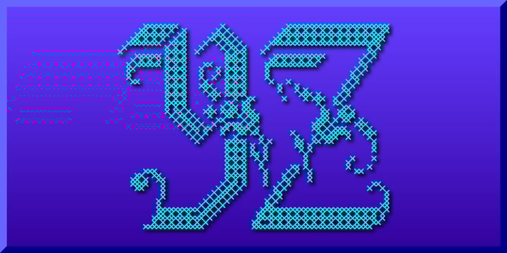 Cross Stitch Graceful Font Poster 4