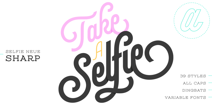 Selfie Neue Sharp Font Poster 2