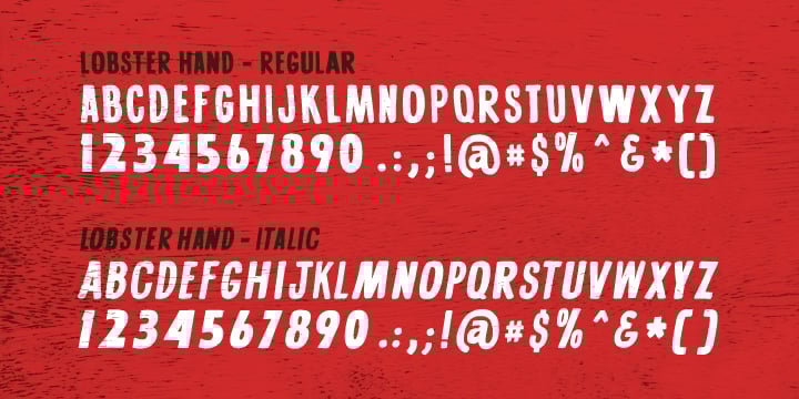 Lobster Hand Font Poster 6