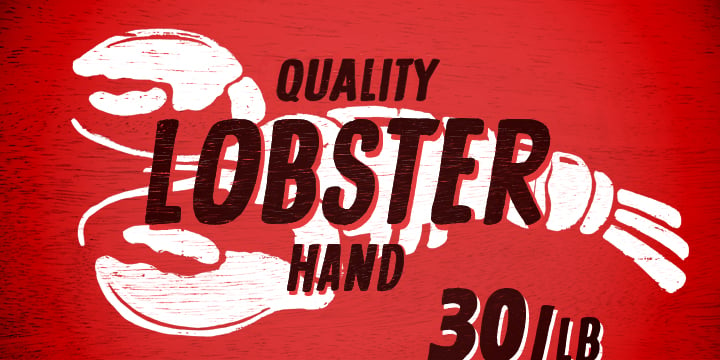 Image of Lobster Hand Font