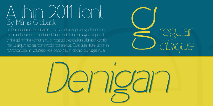 Denigan Font Poster 1