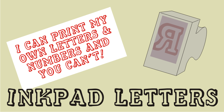 Inkpad Letters JNL Font Poster 1
