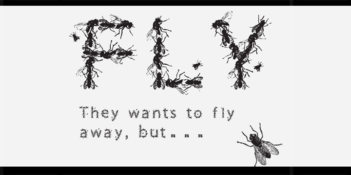 Flies Font Poster 1