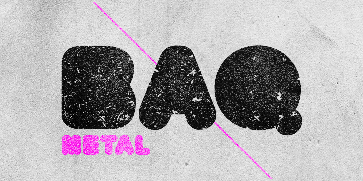BAQ Metal Font Poster 1
