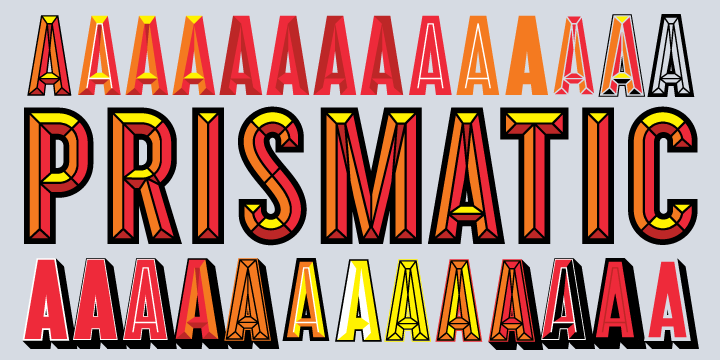 Prismatic Font Poster 2