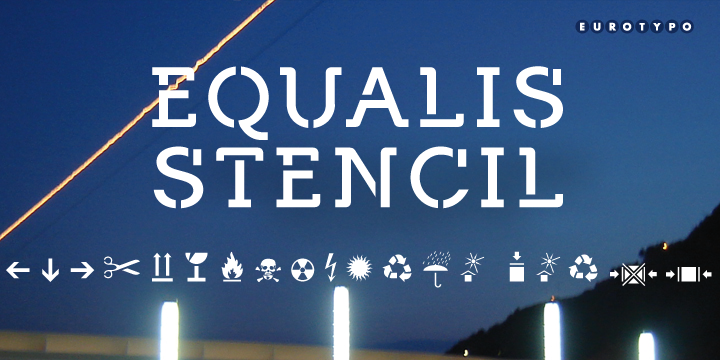 Equalis Stencil Font Poster 1