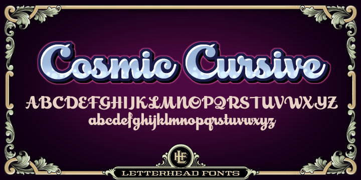 LHF Cosmic Cursive Font Poster 1