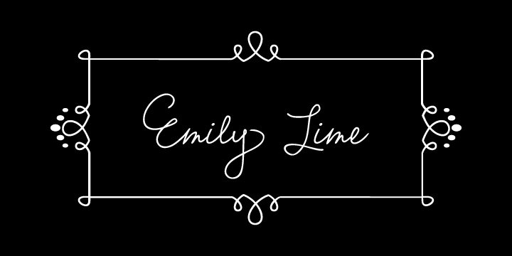 Emily Lime Font Poster 1