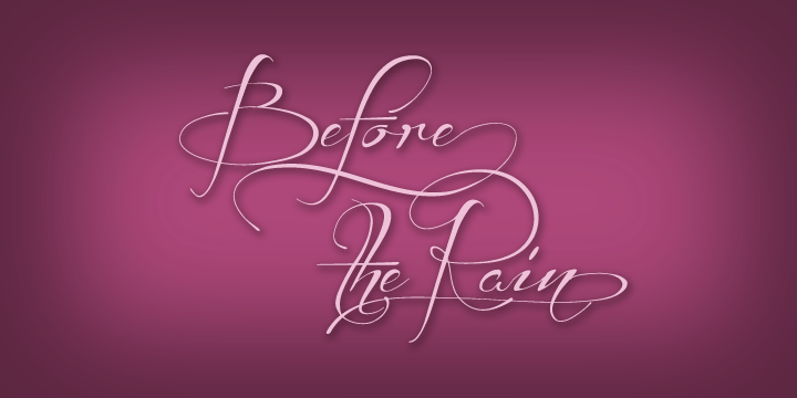 Before The Rain Font Poster 1
