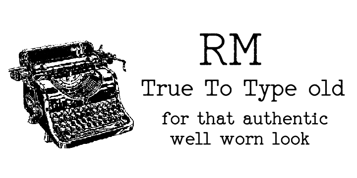 RM True To Type Font Poster 3