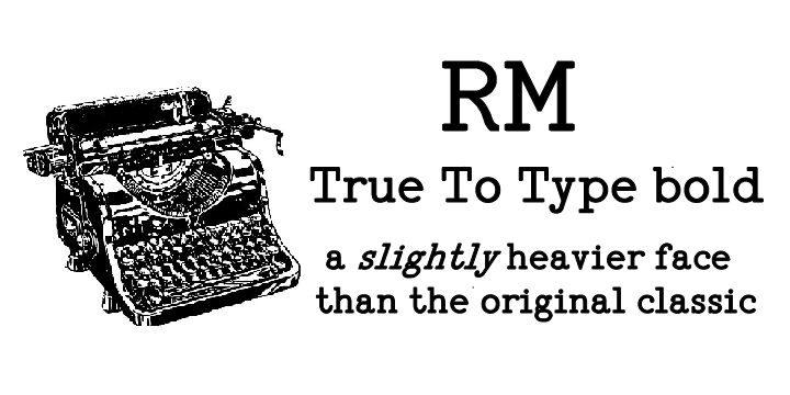RM True To Type Font Poster 2