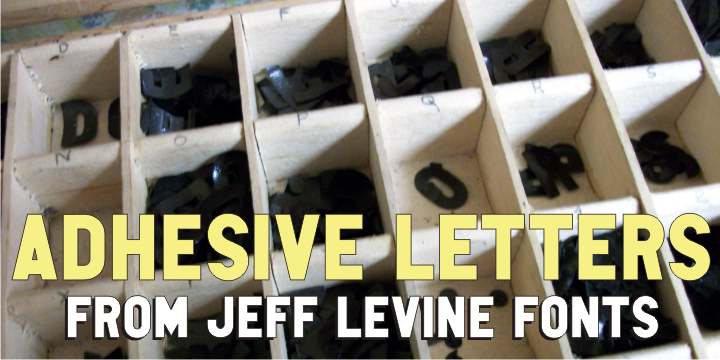 Adhesive Letters JNL Font Poster 1