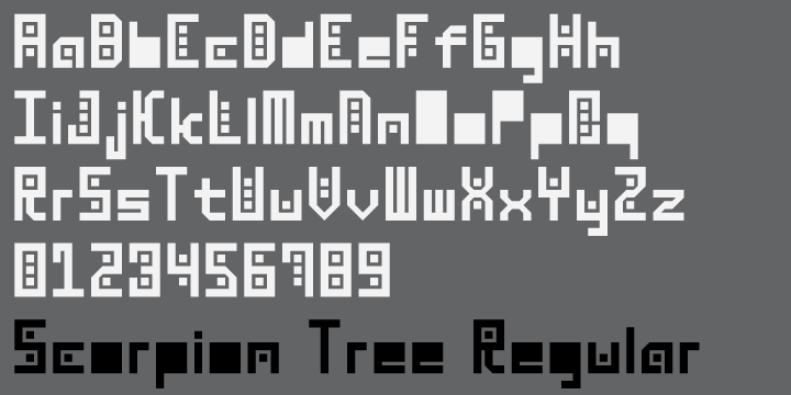Scorpion Tree Font Poster 3