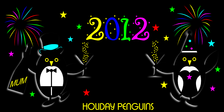 Holiday Penguins Font Poster 2