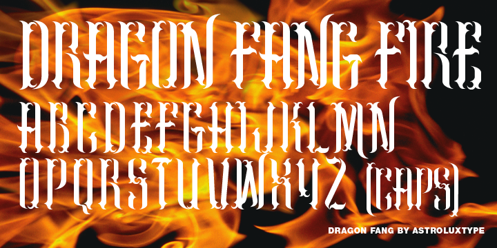 Dragon Fang Font Poster 2