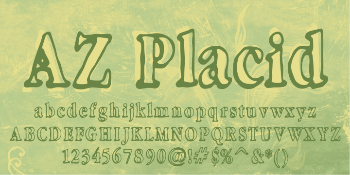 Image of AZ Placid Font