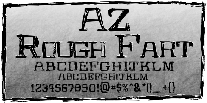 AZ Rough Fart Font Poster 1
