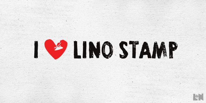 Lino Stamp Font Poster 2