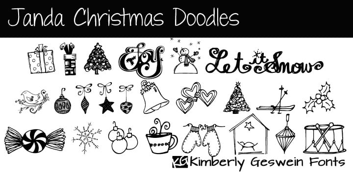 Janda Christmas Doodles Font Poster 1