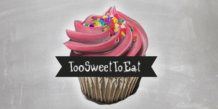 Too Sweet To Eat Font Poster 6