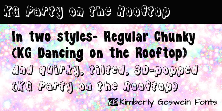 KG Party On The Rooftop Font Poster 1