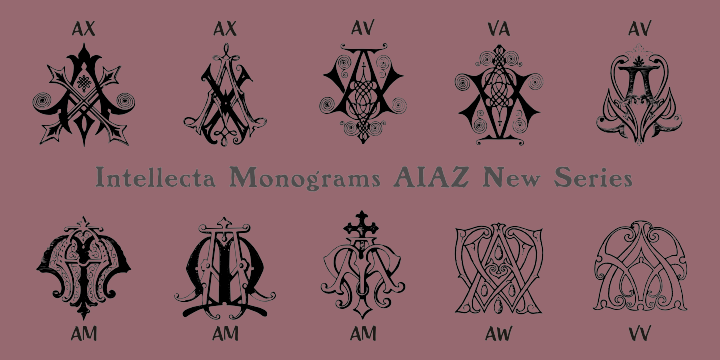 Intellecta Monograms Font Poster 34
